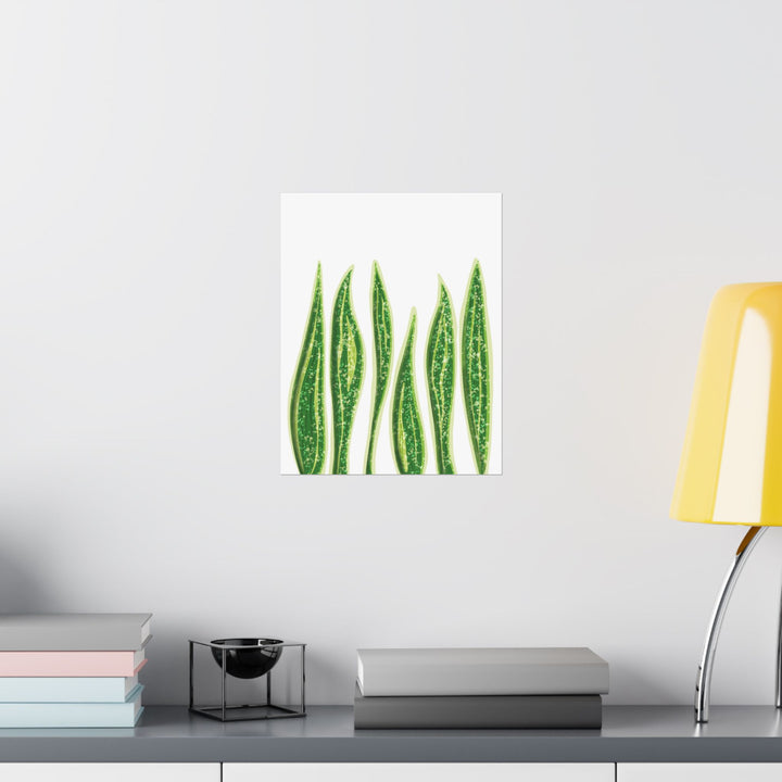 Snake Plant Print The Potted Pixel Large Botanical Poster Matte Finish Unframed Wall Art