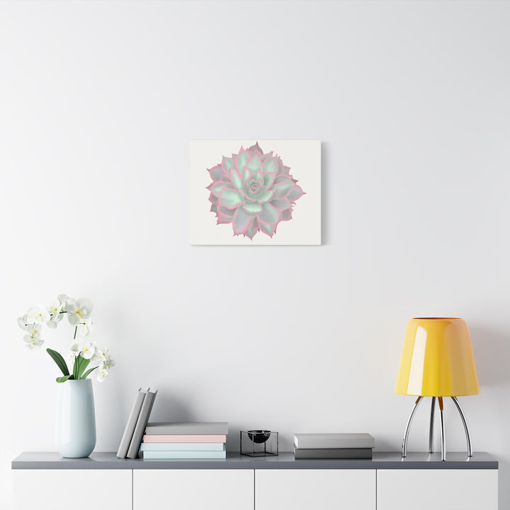 Echeveria Violet Queen Canvas Wall Art Rosette Succulent Print With Matte Finish