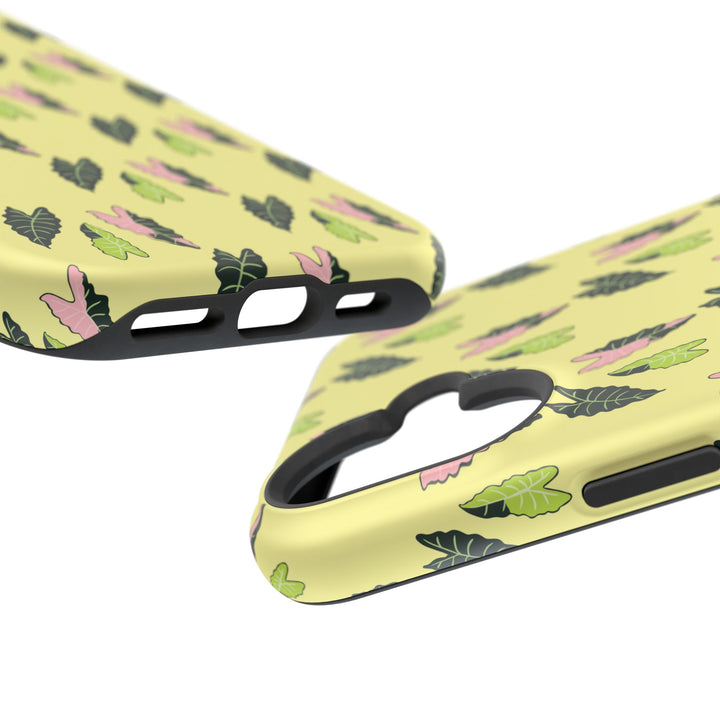 Alocasia Pattern Phone Case – Dual Layer Protective Cover