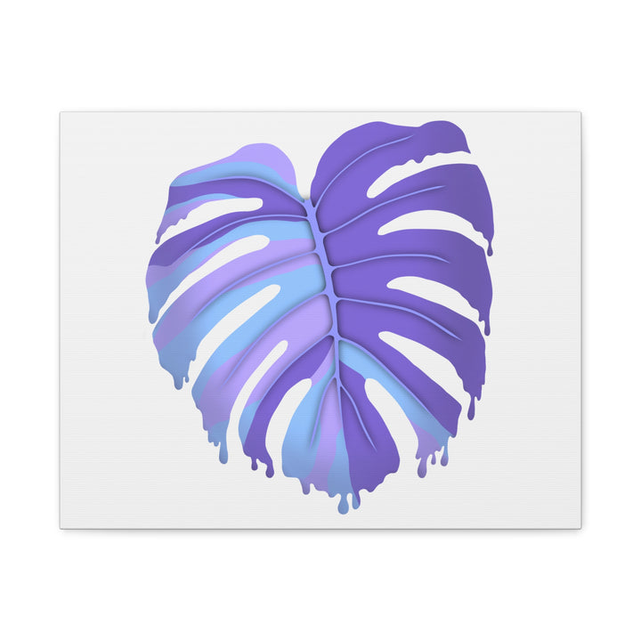 Purple Monstera Canvas Print The Potted Pixel Modern Wall Art For Living Room Decor