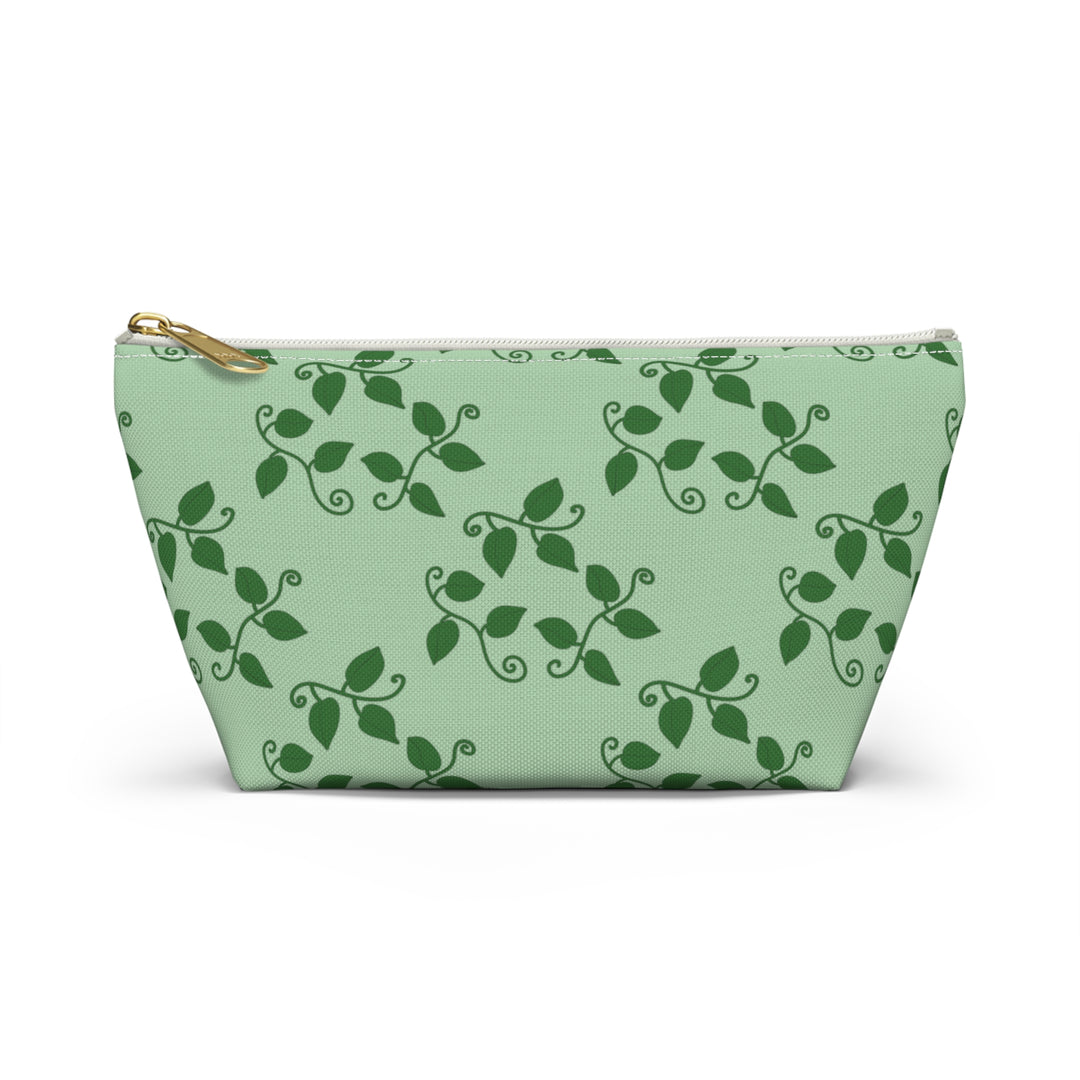 Pothos Pattern Accessory Pouch Floral Makeup Bag With T Bottom The Potted Pixel Studio