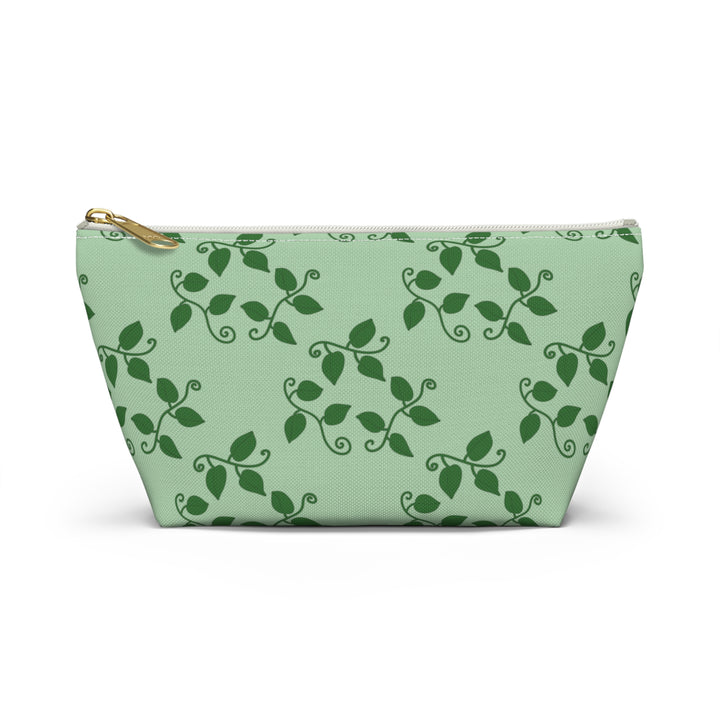 Pothos Pattern Accessory Pouch Floral Makeup Bag With T Bottom The Potted Pixel Studio