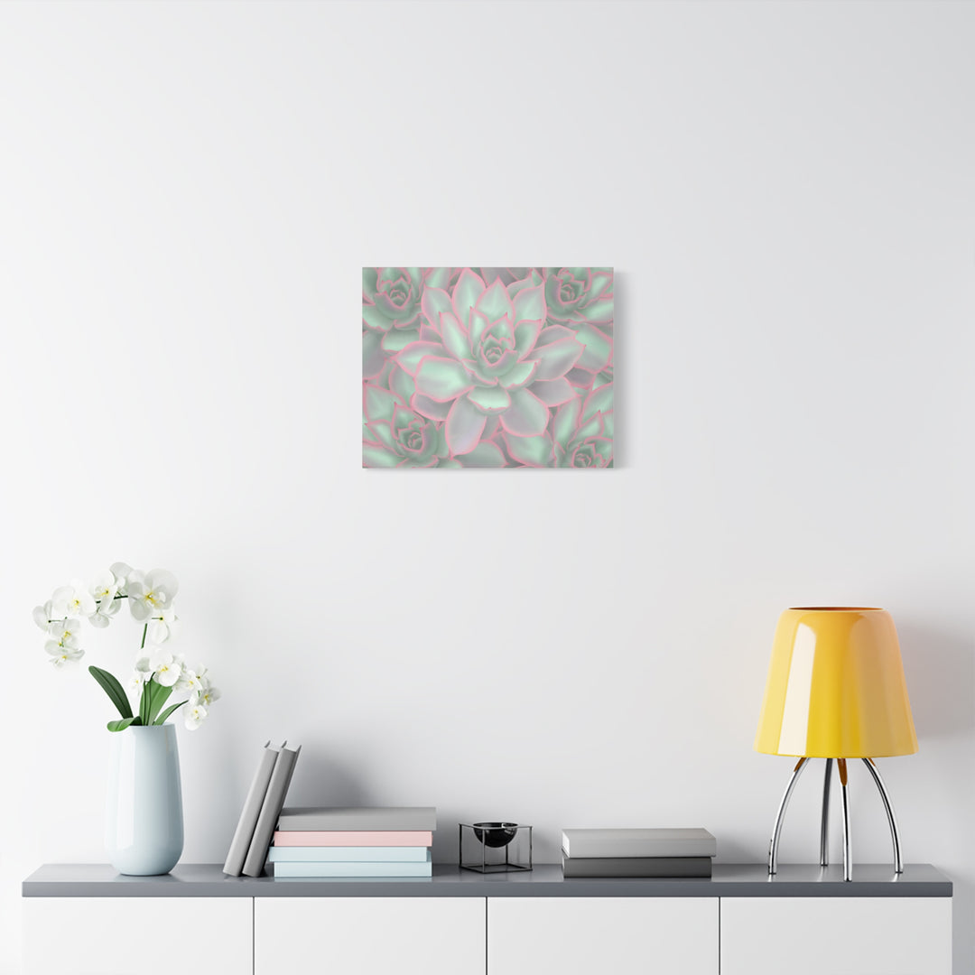 Echeveria Violet Queen Canvas Wall Art Succulent Print Matte Botanical Decor For Indoor Spaces