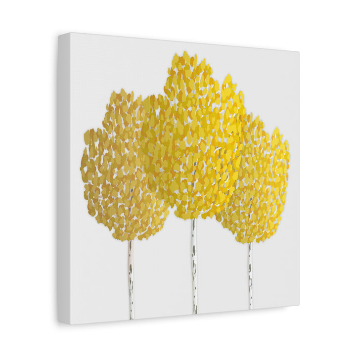 Fall Aspen Canvas Wall Art Print Quaking Aspen Yellow Fall Foliage on Durable Cotton Canvas