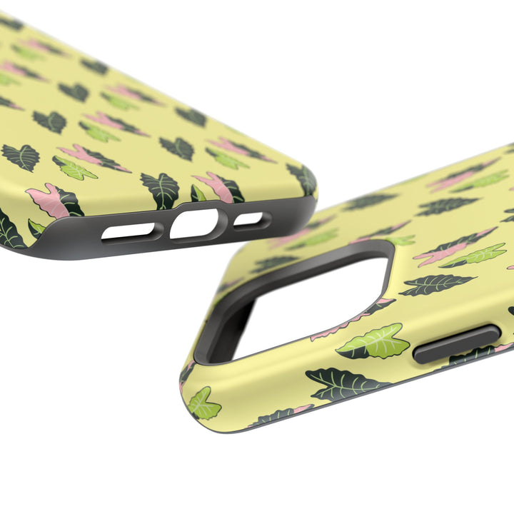 Alocasia Pattern Phone Case – Dual Layer Protective Cover