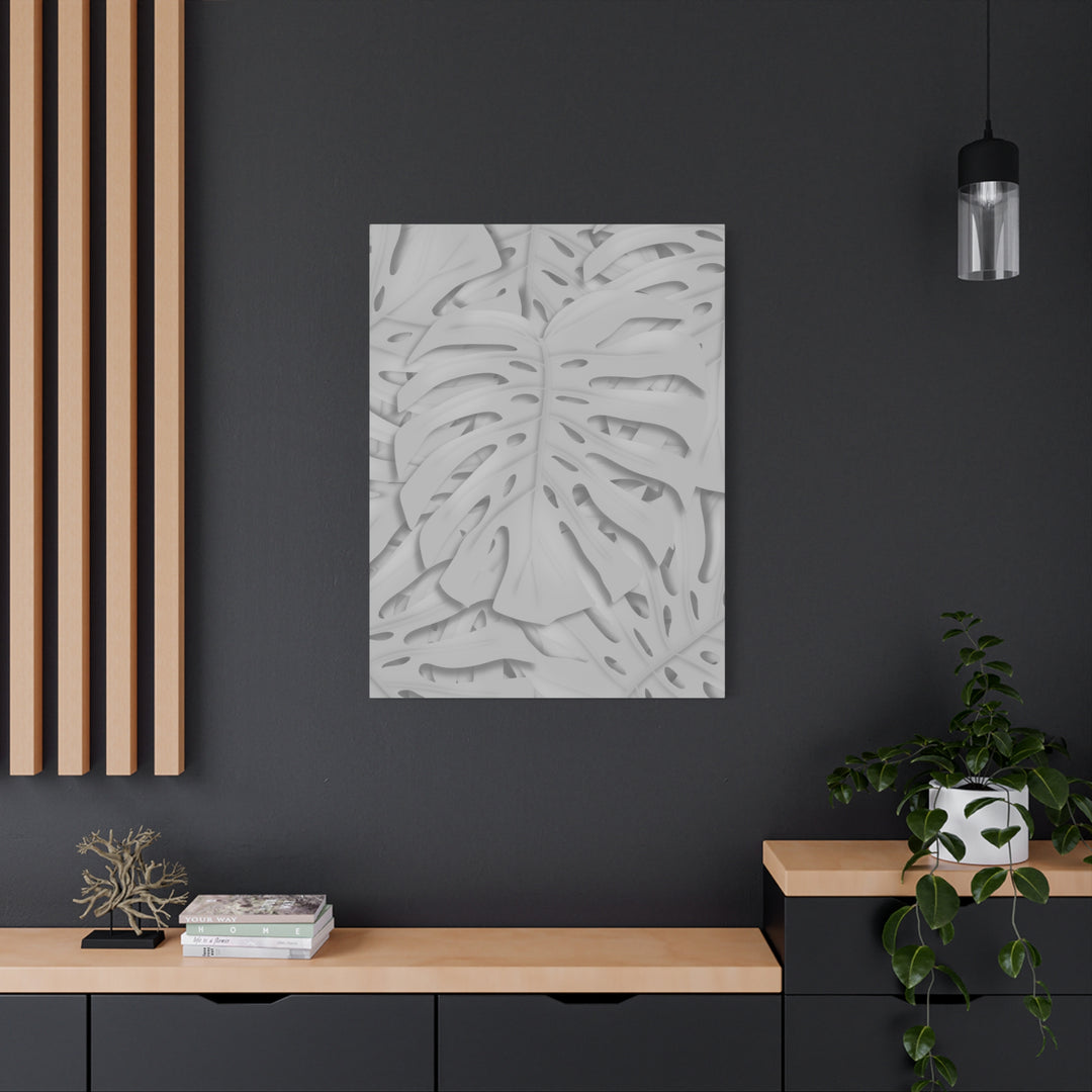 Monstera Canvas Art 24x36 Matte Texture Indoor Botanical Wall Print Modern Home Decor