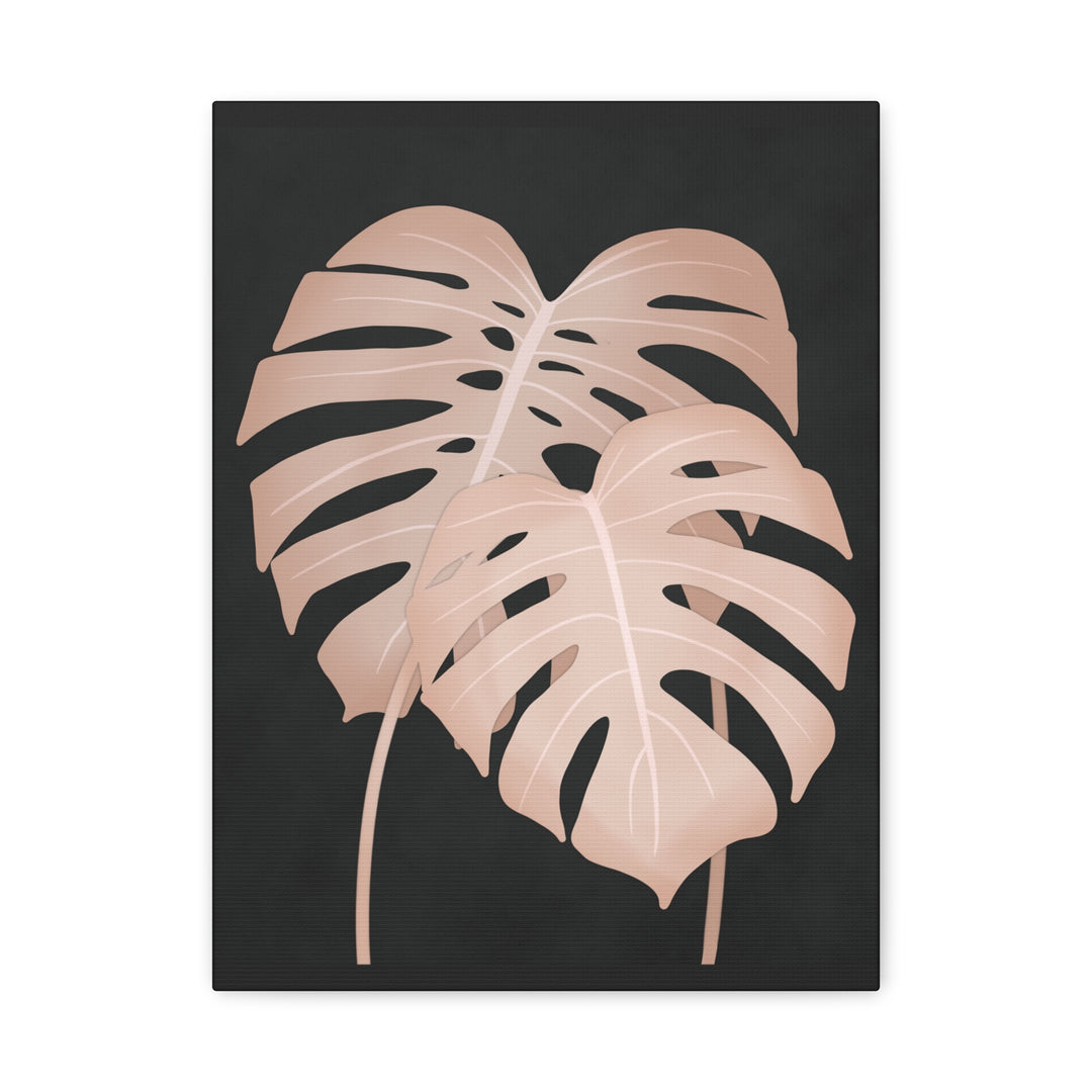 Pink Monstera Canvas Print – Botanical Wall Art