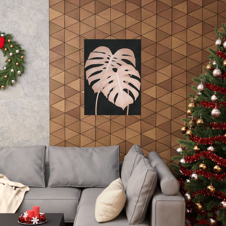 Pink Monstera Botanical Print – Unframed Wall Art