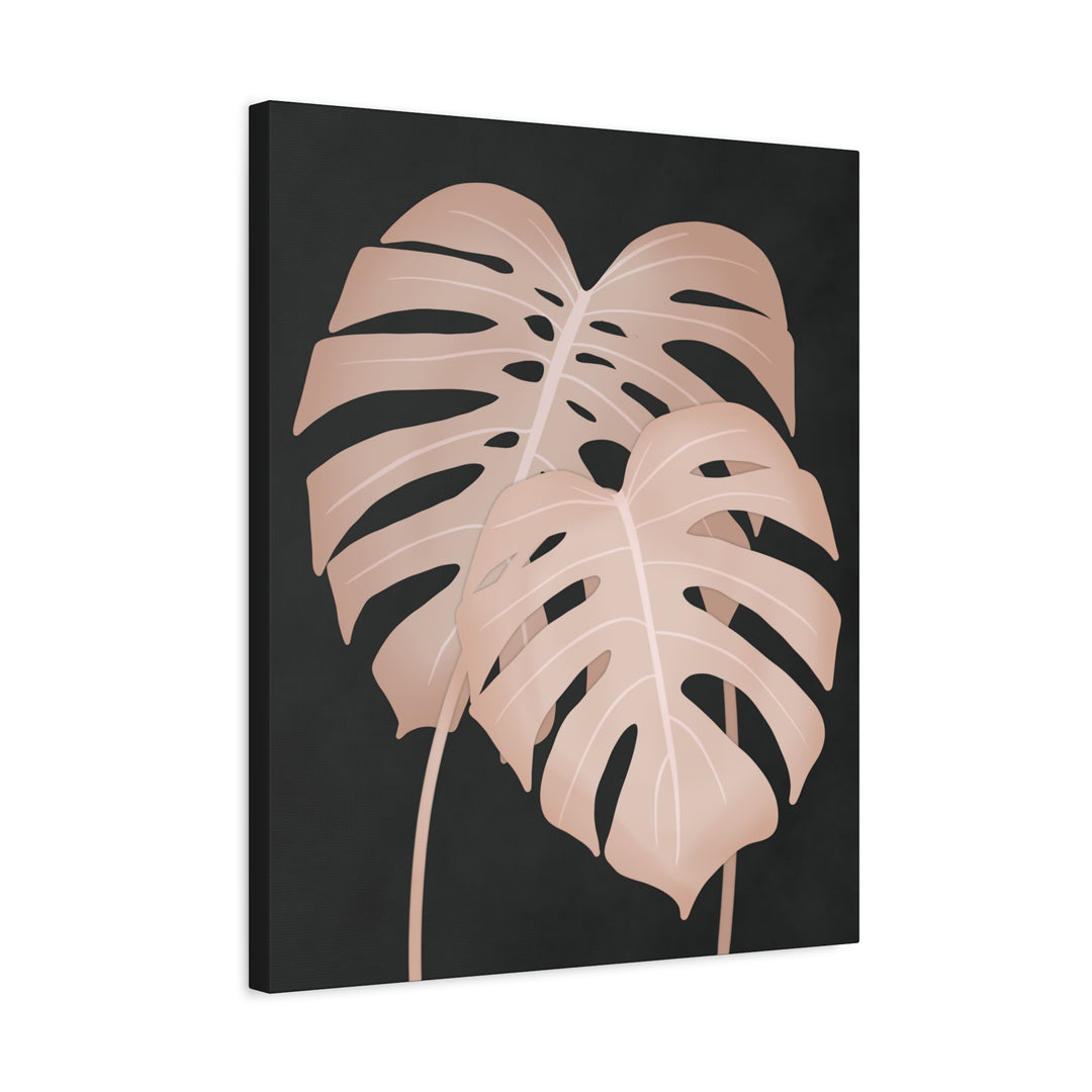 Pink Monstera Canvas Print – Botanical Wall Art