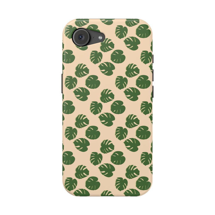 Monstera Pattern Phone Case – Dual Layer Protective Cover
