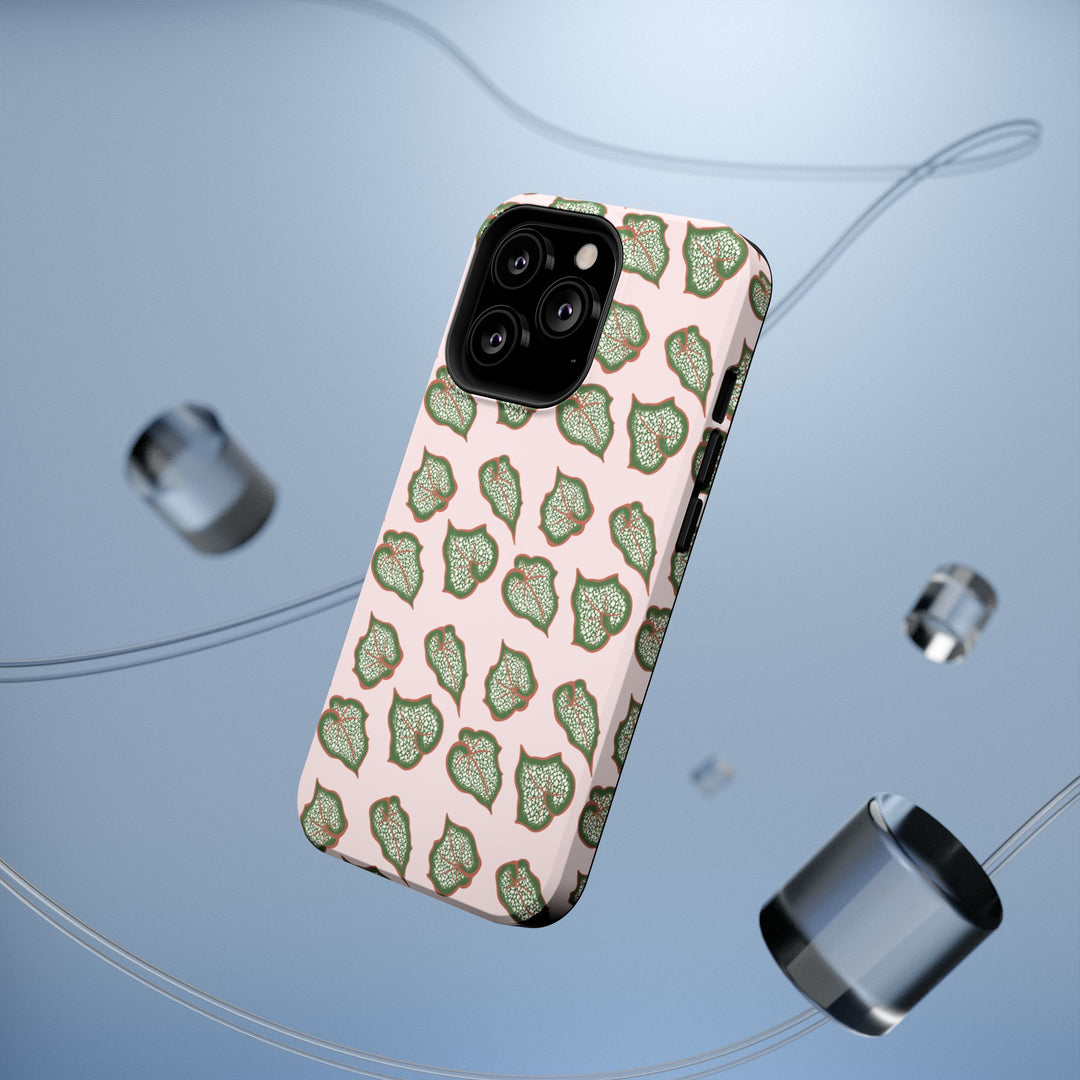 Begonia Pattern Phone Case – Dual Layer Protective Cover