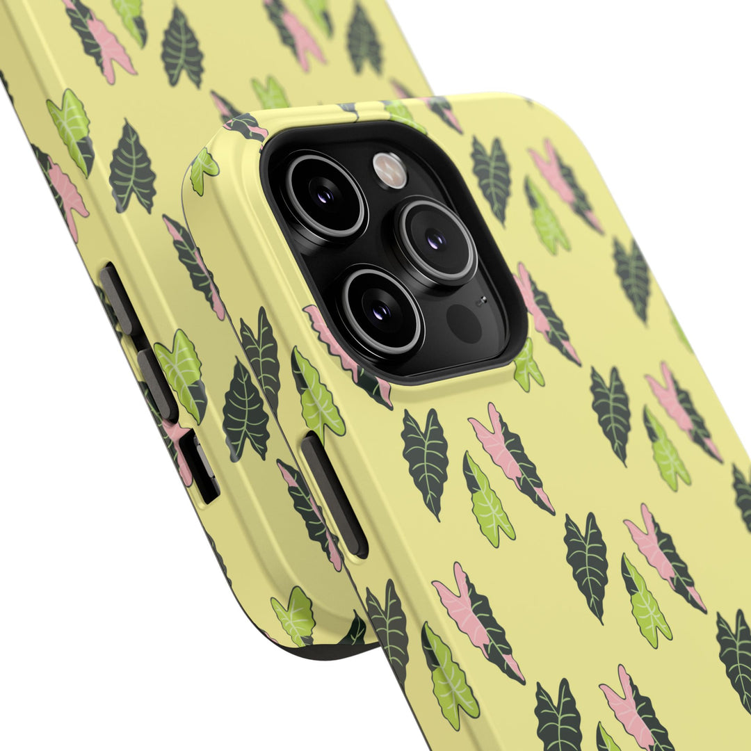 Alocasia Pattern Phone Case – Dual Layer Protective Cover