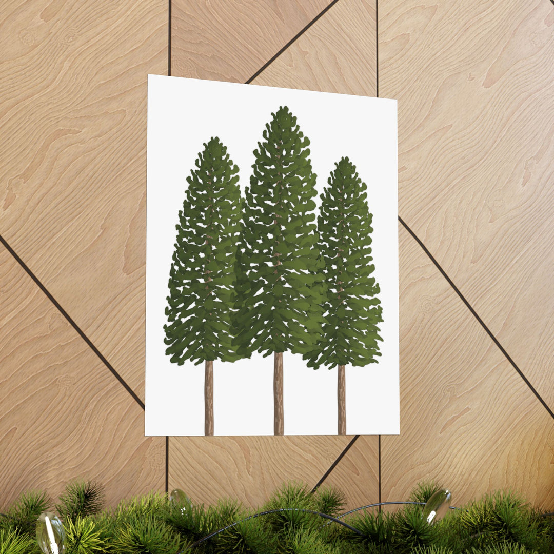 Ponderosa Pine Botanical Print – Unframed Wall Art by Printify