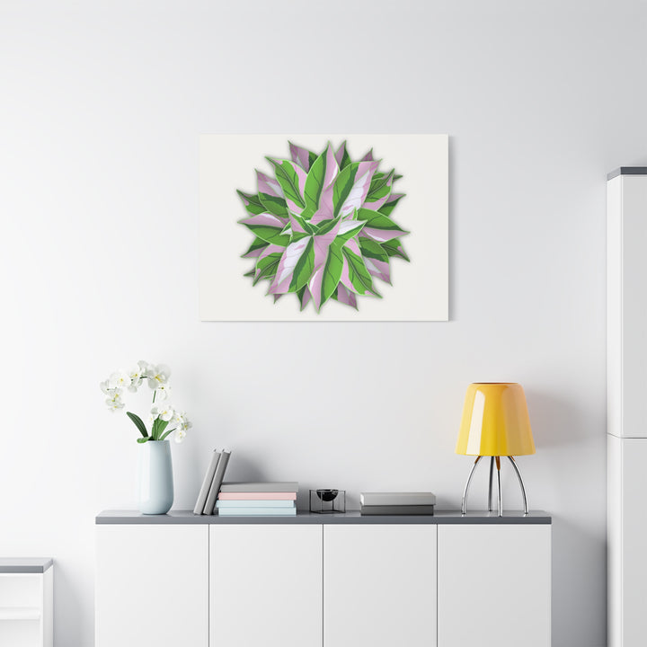 Syngonium Tricolor Canvas Print – Botanical Wall Art - The Potted Pixel