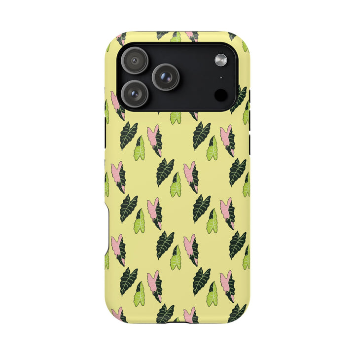 Alocasia Pattern Phone Case – Dual Layer Protective Cover