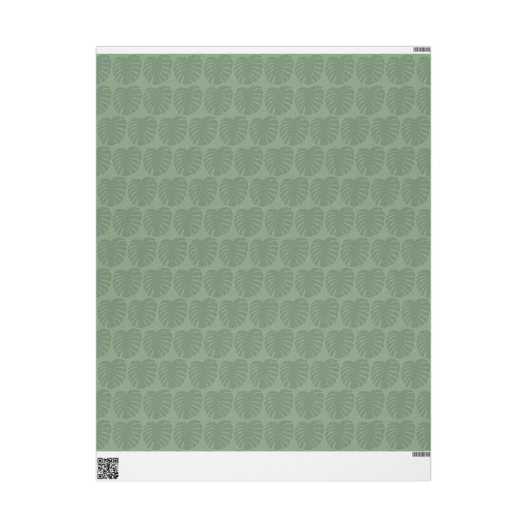 Monstera Leaf Green Wrapping Paper — Botanical Gift Wrap Roll