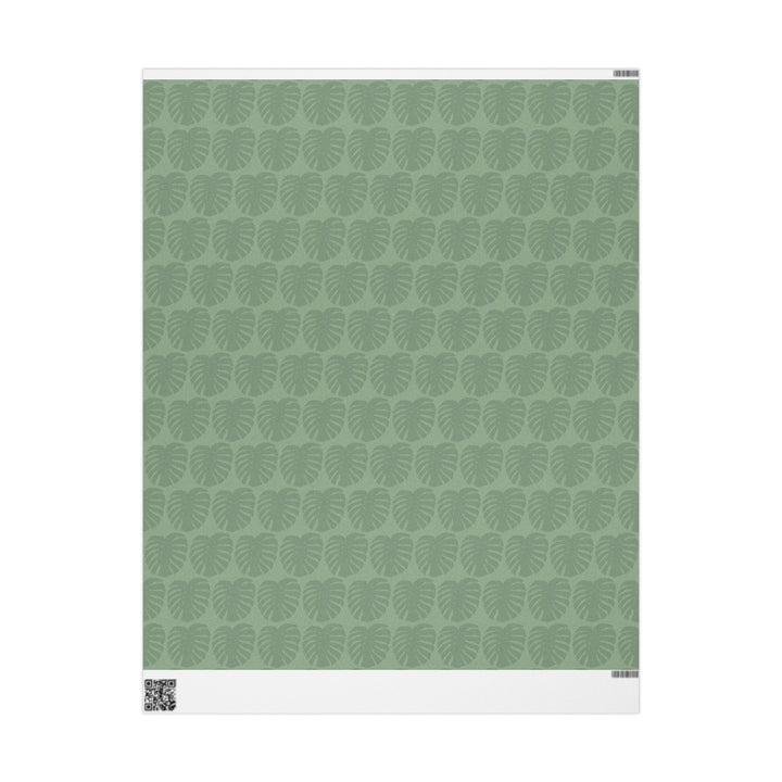 Monstera Leaf Green Wrapping Paper — Botanical Gift Wrap Roll