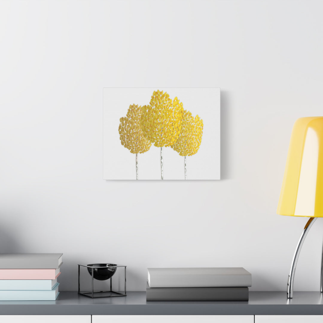 Fall Aspen Canvas Wall Art Print Quaking Aspen Yellow Fall Foliage on Durable Cotton Canvas