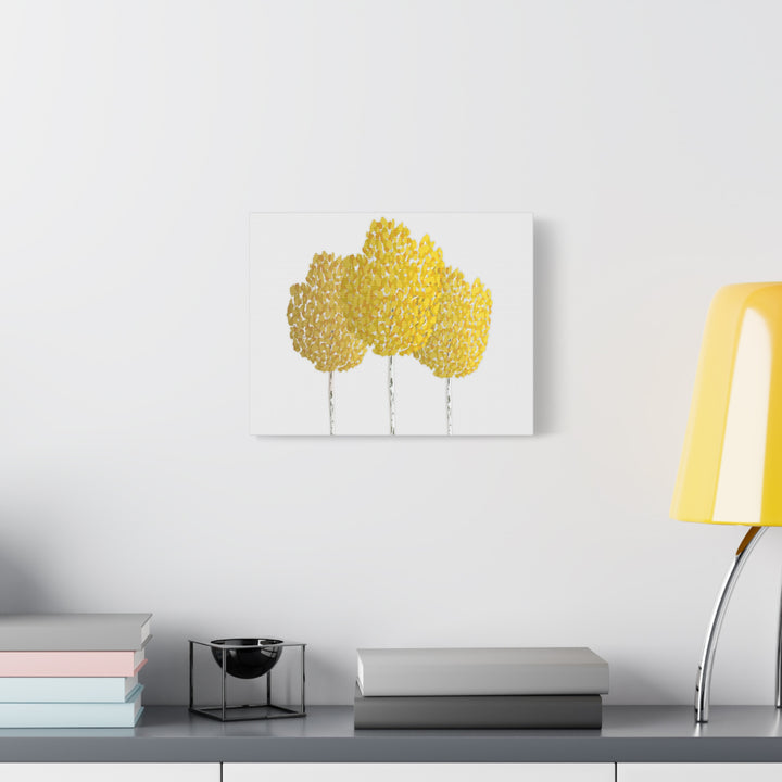 Fall Aspen Canvas Wall Art Print Quaking Aspen Yellow Fall Foliage on Durable Cotton Canvas
