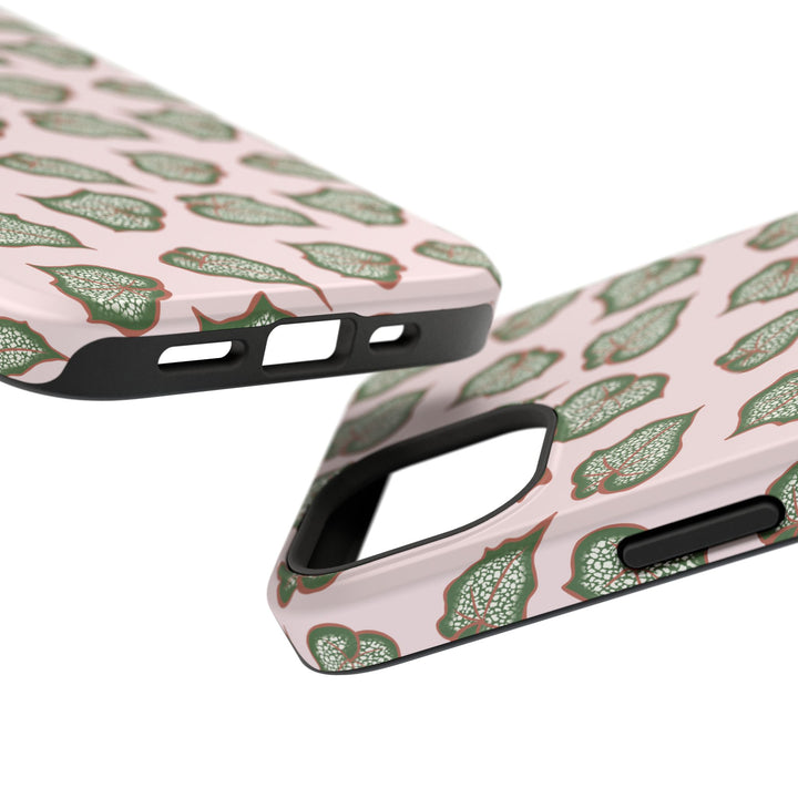 Begonia Pattern Phone Case – Dual Layer Protective Cover