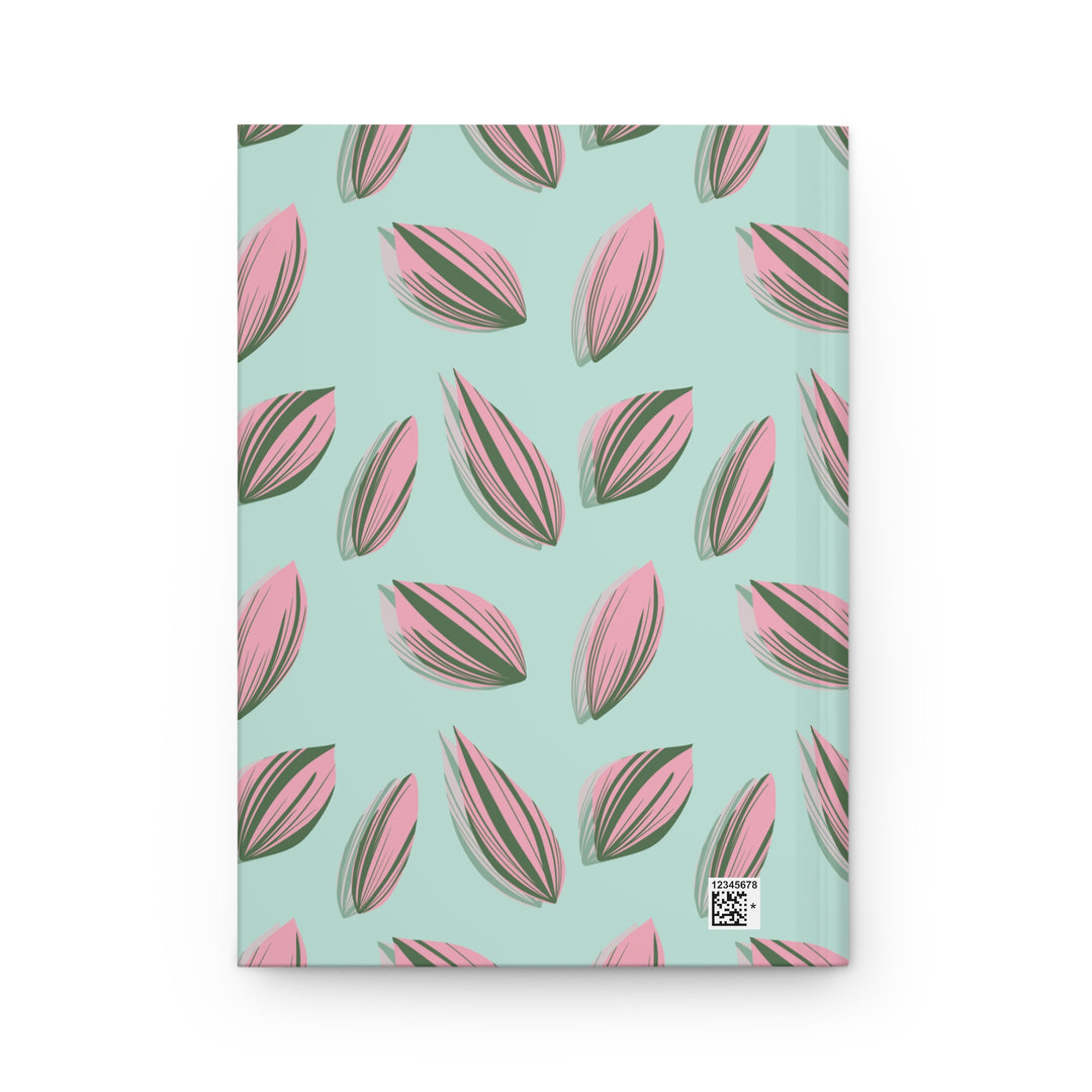 Tradescantia Nanouk Pattern Hardcover Journal The Potted Pixel Pastel Plant Notebook For Garden Lovers