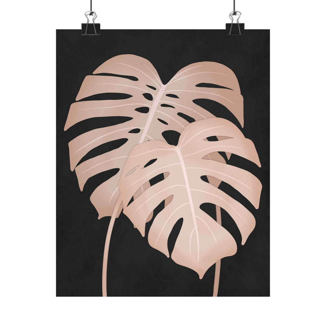 Pink Monstera Botanical Print – Unframed Wall Art