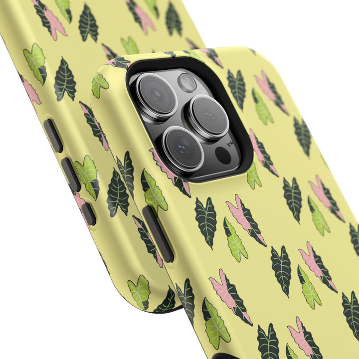 Alocasia Pattern Phone Case – Dual Layer Protective Cover