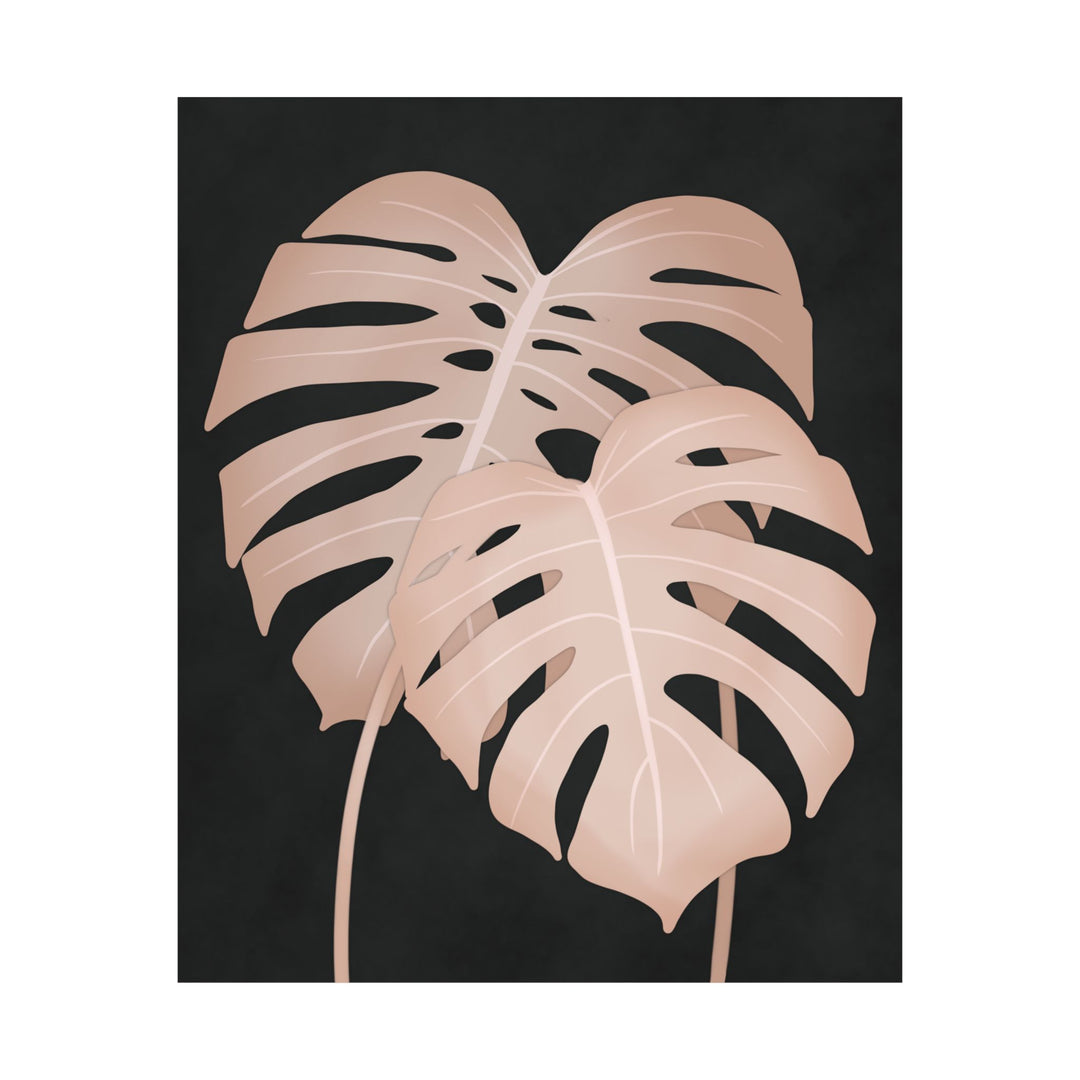 Pink Monstera Botanical Print – Unframed Wall Art