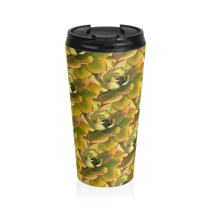 Noble Aenoium Succulent Pattern Tumbler Vacuum Insulated Stainless Steel Cup For Hot And Cold Drinks