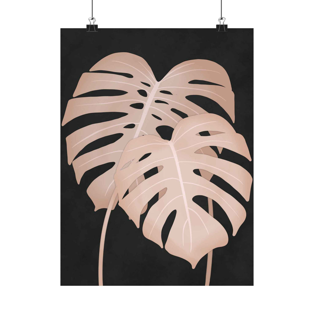 Pink Monstera Botanical Print – Unframed Wall Art