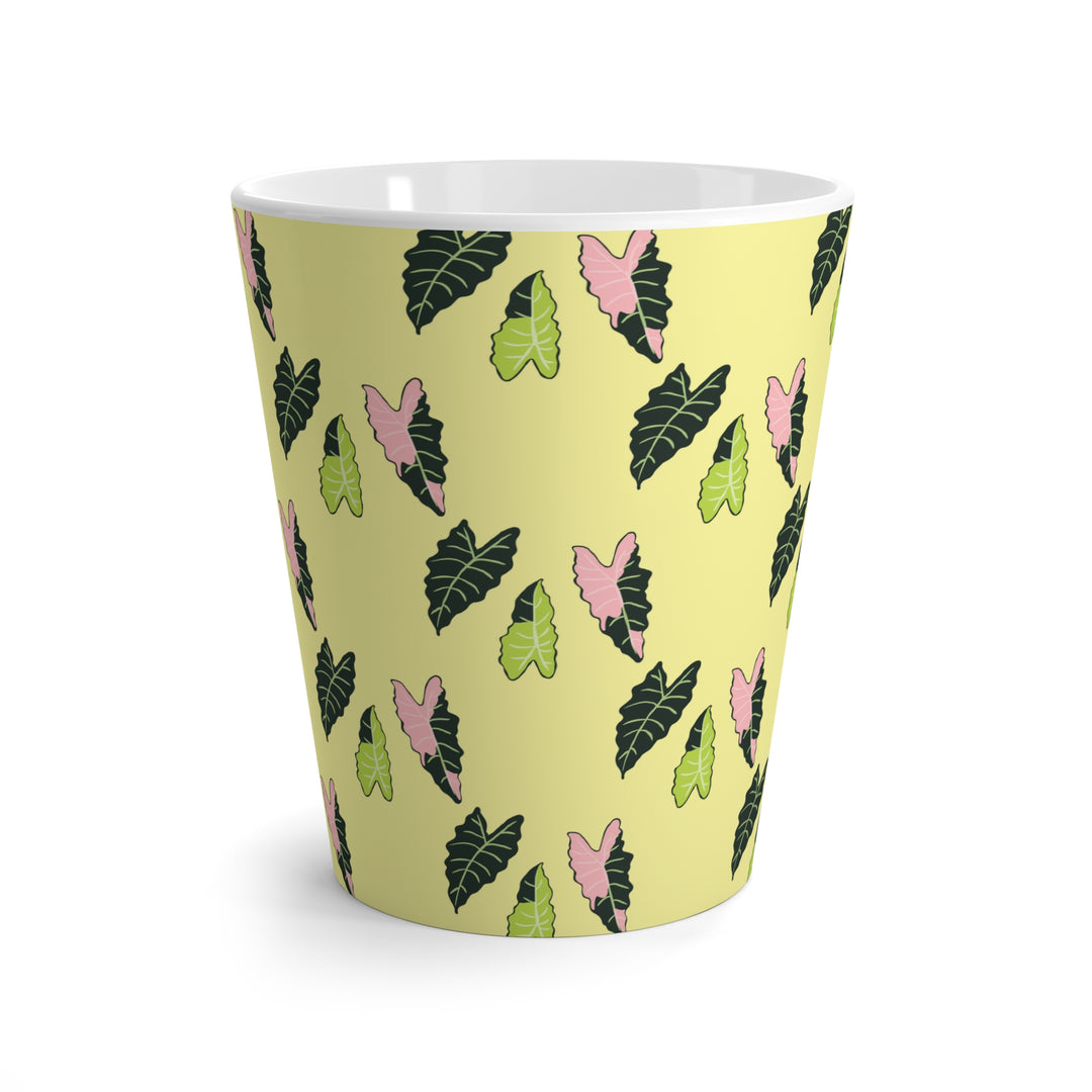 Alocasia Pattern Mug 12 Oz Ceramic Coffee Mug Glossy Finish Scratch Resistant The Potted Pixel