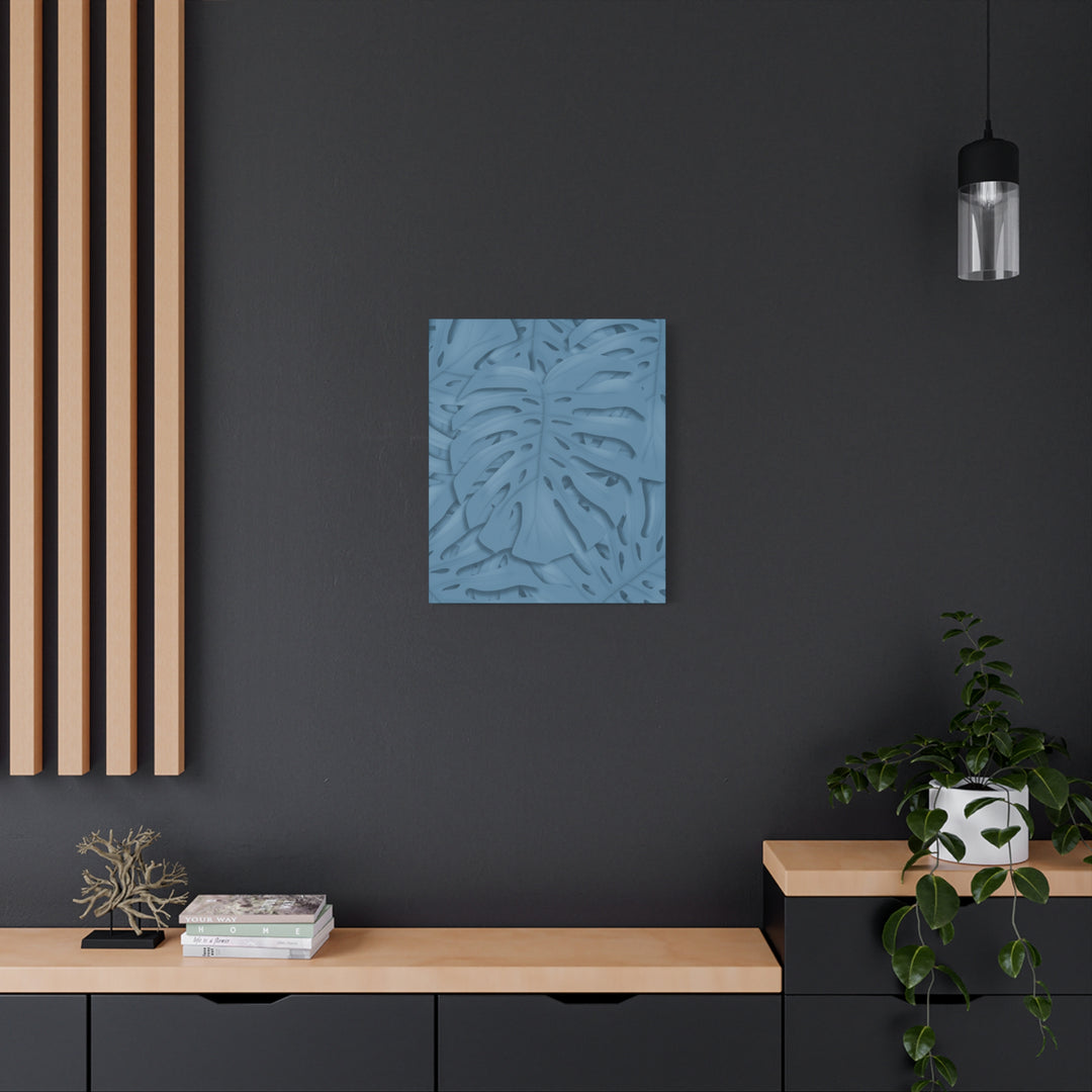 Monstera Canvas Art Blue Monstera Print With Durable Matte Finish For Modern Indoor Wall Decor