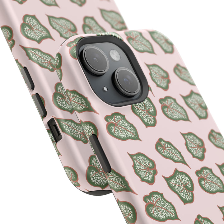 Begonia Pattern Phone Case – Dual Layer Protective Cover