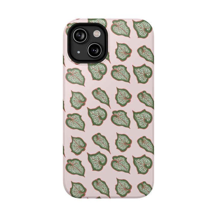 Begonia Pattern Phone Case – Dual Layer Protective Cover