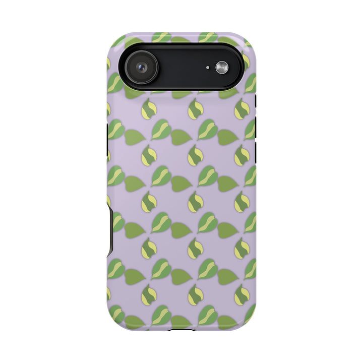 Hoya Kerrii Pattern Impact Resistant Phone Case Green Botanical Protective Cover Full Wrap Print