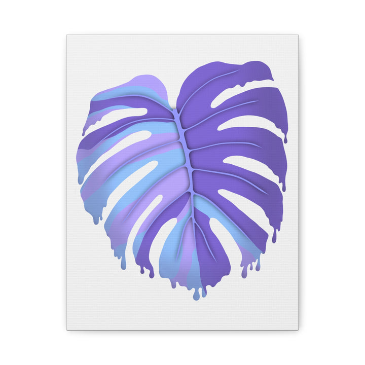 Purple Monstera Canvas Print The Potted Pixel Modern Wall Art For Living Room Decor