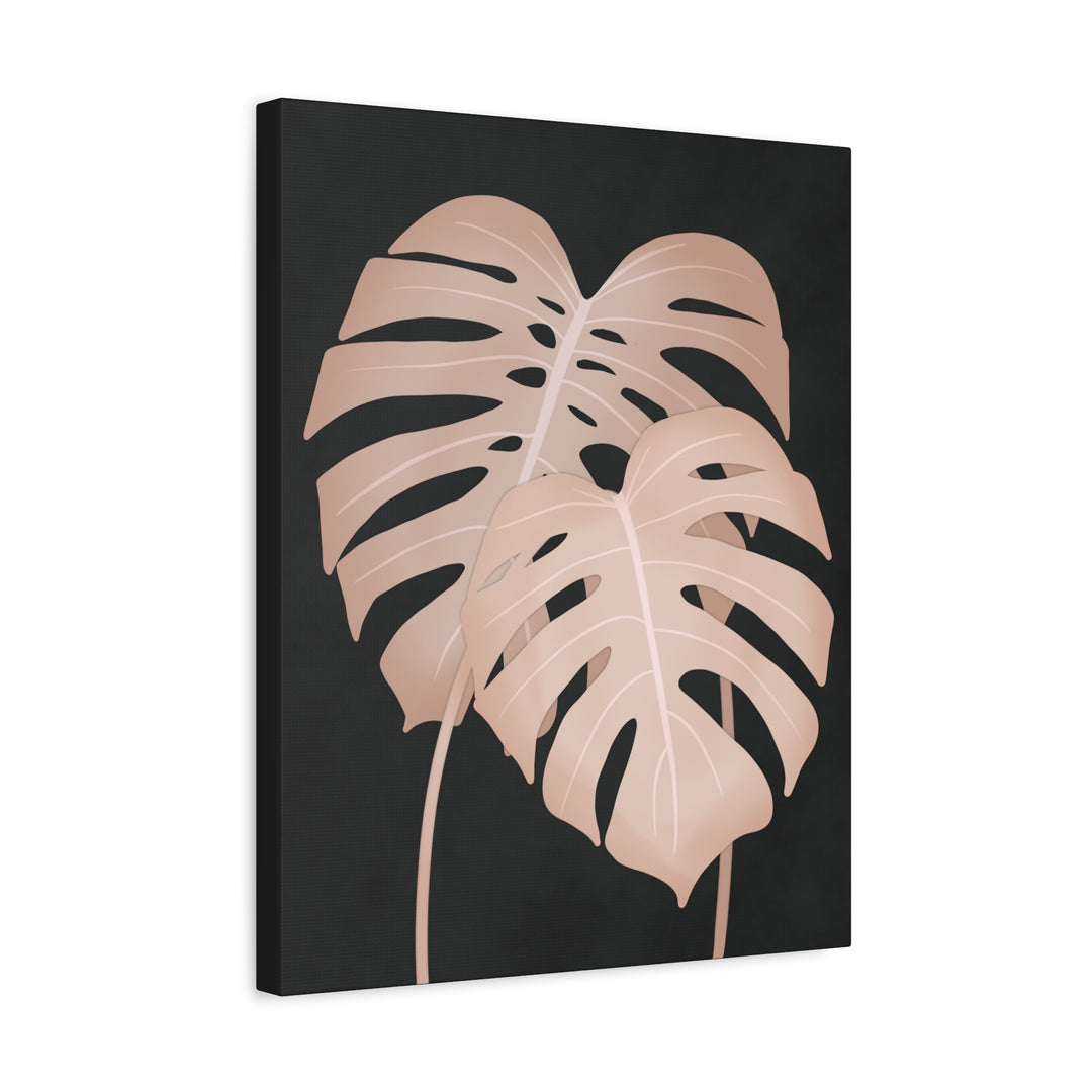Pink Monstera Canvas Print – Botanical Wall Art