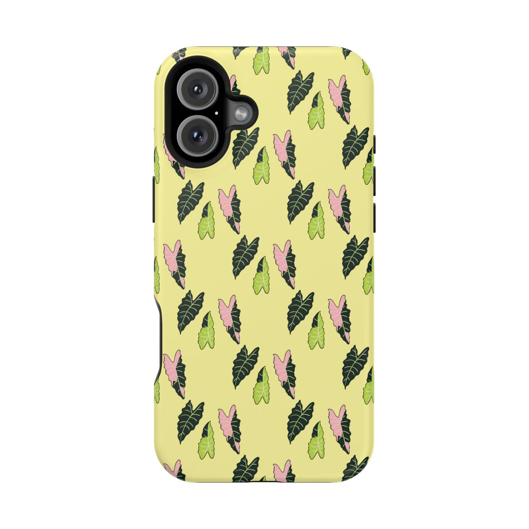 Alocasia Pattern Phone Case – Dual Layer Protective Cover