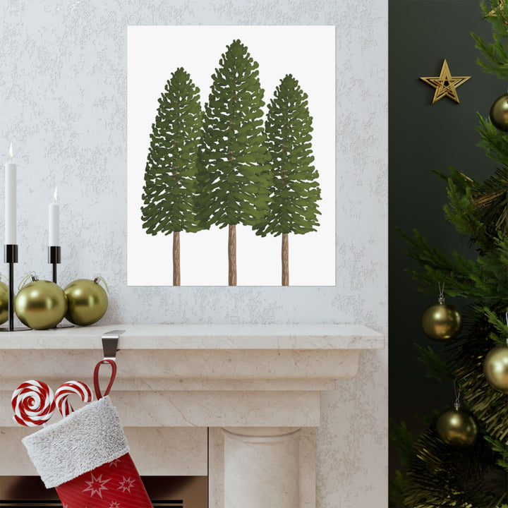 Ponderosa Pine Botanical Print – Unframed Wall Art by Printify