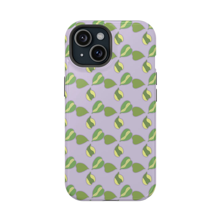Hoya Kerrii Pattern Impact Resistant Phone Case Green Botanical Protective Cover Full Wrap Print