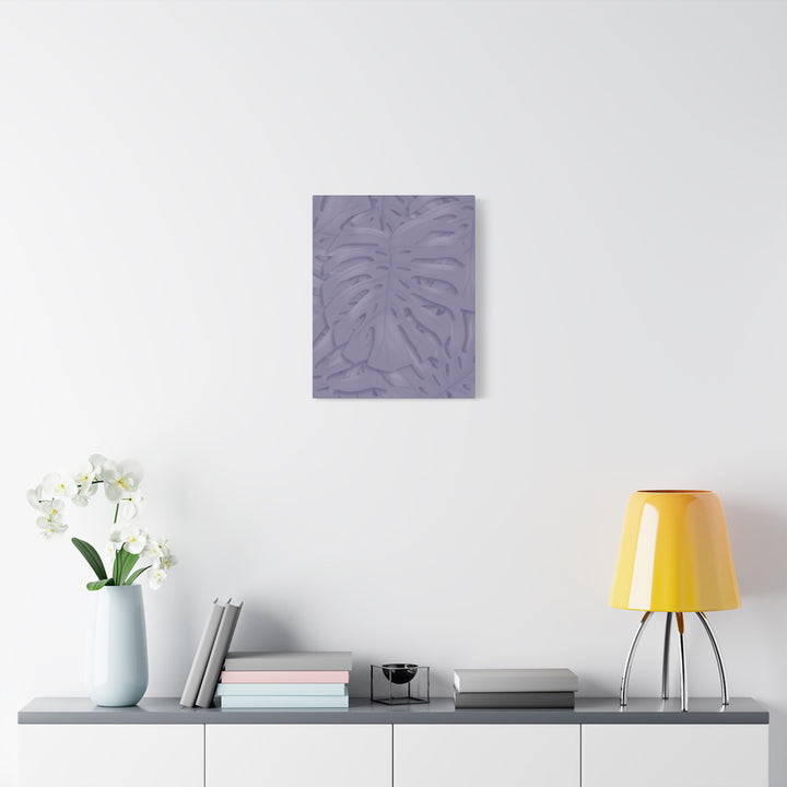 Violet Monstera Canvas Print Stretched Matte Wall Art for Bedroom and Living Room Decor