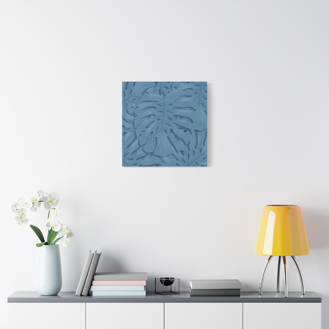 Monstera Canvas Art Blue Monstera Print With Durable Matte Finish For Modern Indoor Wall Decor