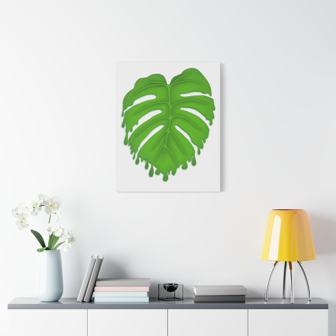 Melting Monstera Canvas Wall Art Large Botanical Print On Premium Cotton With Matte Finish For Indoor Decor