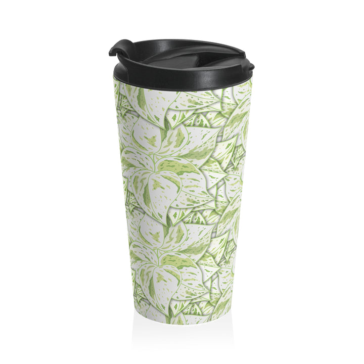 Snow Queen 20 Oz Stainless Steel Travel Tumbler With White Foliage Design For Hot And Cold Coffee