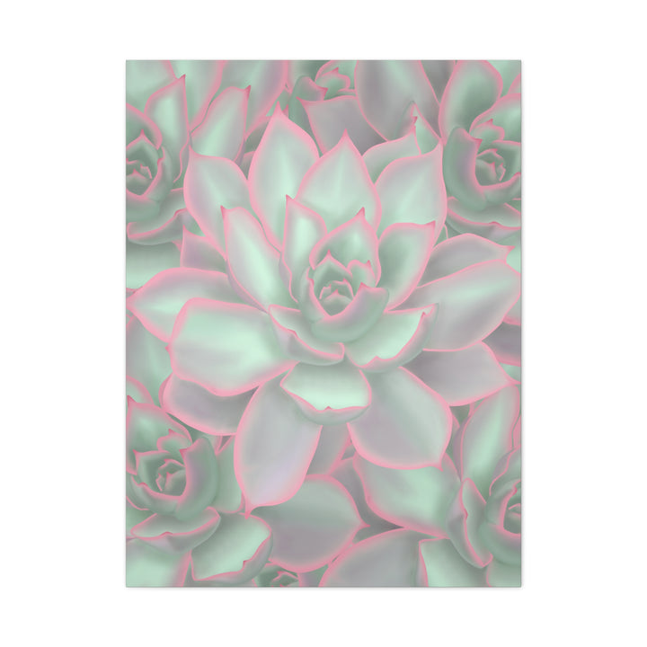 Echeveria Violet Queen Canvas Wall Art Succulent Print Matte Botanical Decor For Indoor Spaces