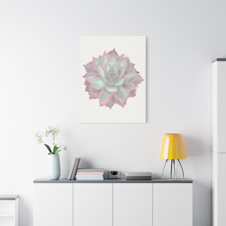Echeveria Violet Queen Canvas Wall Art Rosette Succulent Print With Matte Finish