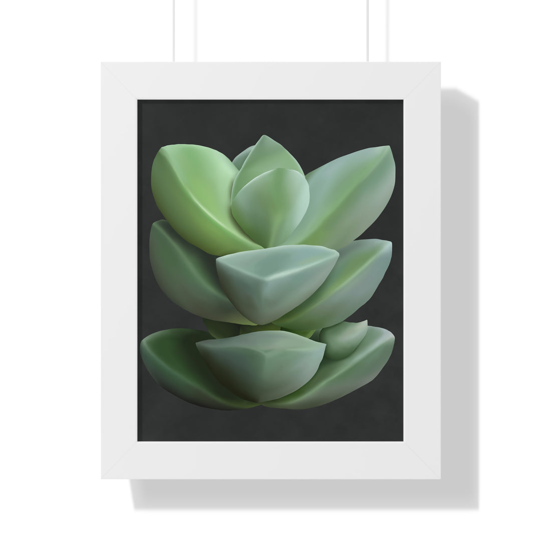 Crassula Succulent Framed Poster Vertical Botanical Wall Art