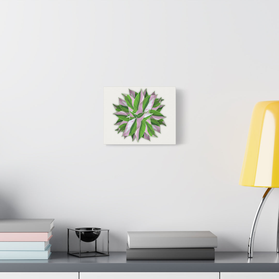 Syngonium Tricolor Canvas Print – Botanical Wall Art - The Potted Pixel