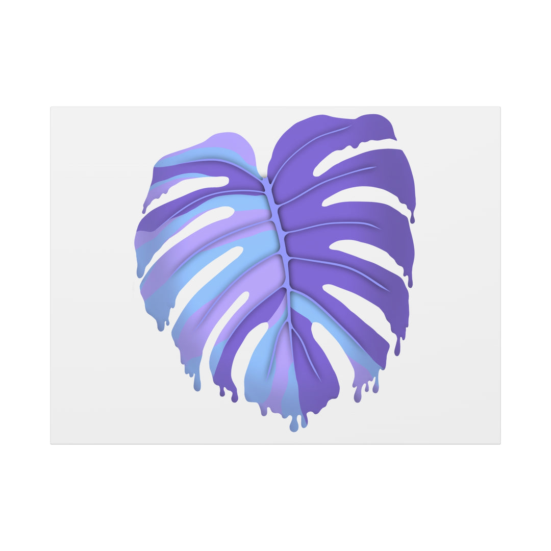 Purple Monstera Canvas Print The Potted Pixel Modern Wall Art For Living Room Decor