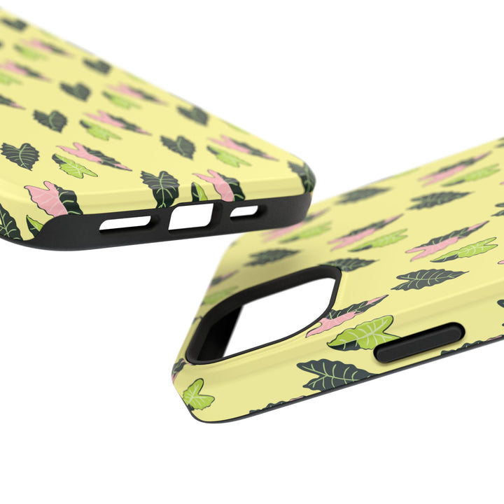 Alocasia Pattern Phone Case – Dual Layer Protective Cover